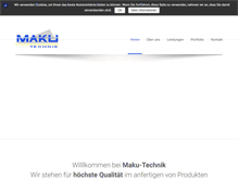 Tablet Screenshot of maku-technik.de
